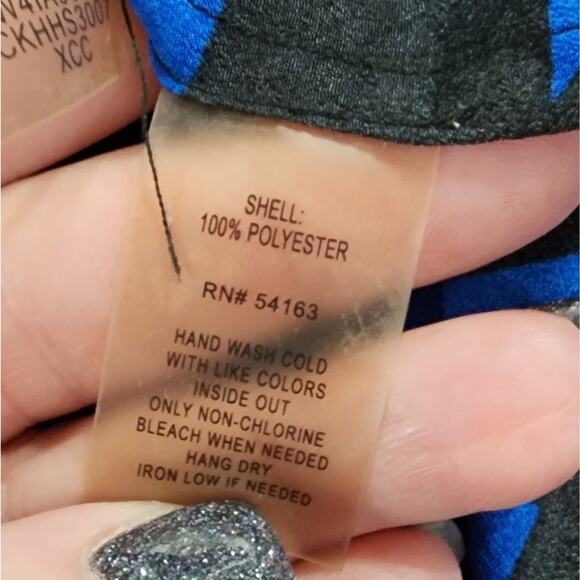 Calvin Klein blue and black Buffalo plaid button down Military shirt plus sz 0X - Picture 7 of 7